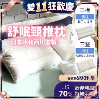 【昭和西川】特級羽絨舒眠頸椎枕