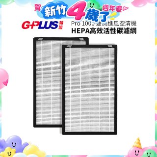 GPLUS Pro1000 13級HEPA高效活性碳濾網 2片組