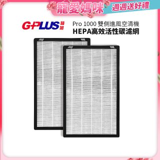 GPLUS Pro1000 13級HEPA高效活性碳濾網 2片組