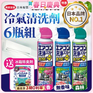 【興家安速】抗菌免水洗冷氣清洗劑6件組