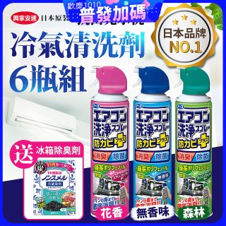 【興家安速】抗菌免水洗冷氣清洗劑6件組