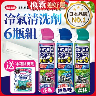 【興家安速】抗菌免水洗冷氣清洗劑6件組