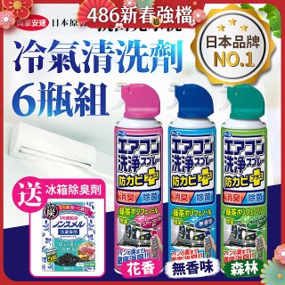 【興家安速】抗菌免水洗冷氣清洗劑6件組
