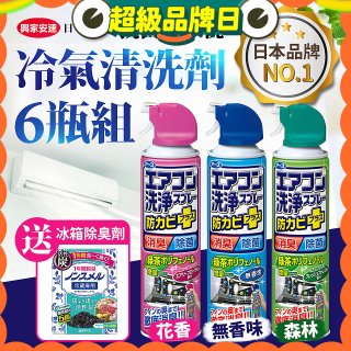 【興家安速】抗菌免水洗冷氣清洗劑6件組