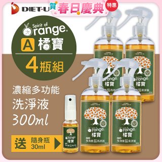 橘寶濃縮多功能洗淨液【加贈1瓶30ml隨身瓶】