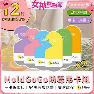 MoldGoGo 防霉吊卡甜橙香調超值6片／12片組