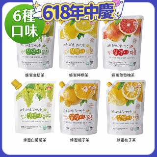 【韓味不二】花泉-果醬茶系列500g袋裝超值4入組(6種口味選擇) -2024/08到期
