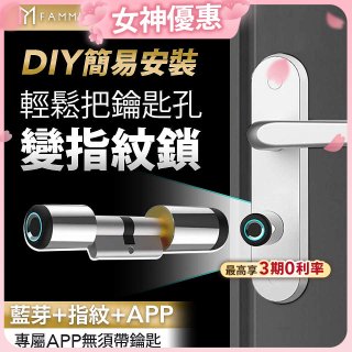 【FAMMIX 菲米斯】二合一簡易型智慧指紋安全電子鎖