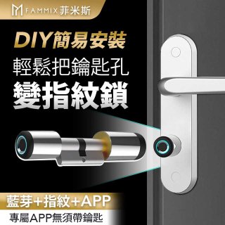 【FAMMIX 菲米斯】二合一簡易型智慧指紋安全電子鎖