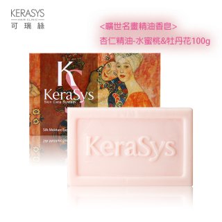 <曠世名畫精油香皂>可瑞絲精油香皂杏仁精油-水蜜桃&牡丹花(100g/入)_1入｜12入組可選