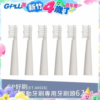 GPLUS ET-A002S輕裝版音波電動牙刷專用刷頭6入