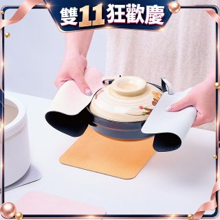 【rubber anne】軟式珪藻土護手隔熱墊 2入組 灰/粉