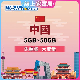 Wi-Ho! eSIM中國5日／8日／15日／30日