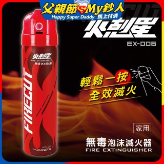 【KINYO】台灣製 火剋星泡沫滅火器 (EX-006)