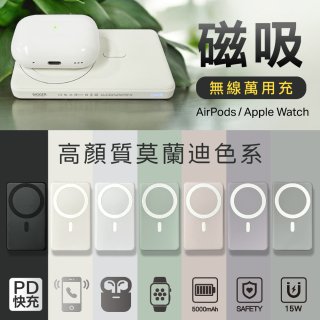 【BIGGER】磁吸無線萬用充 A-001【加贈Type-C 100W磁吸捲捲快充線】