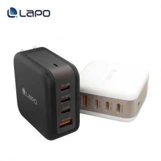 LaPO 100W 氮化鎵4口極速充電器附USB-C 5A 100W充電線