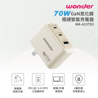 GaN 70W PD.QC快充