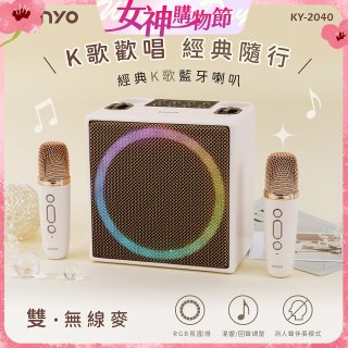 【KINYO】經典K歌藍牙喇叭 (KY-2040)