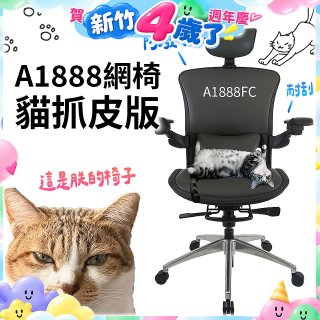 起立時光A1888網椅 貓抓皮版A1888FC