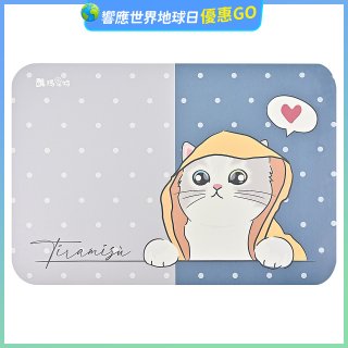 【瑪思特】頂級吸水地墊-貓咪系列 - 雨衣小貓