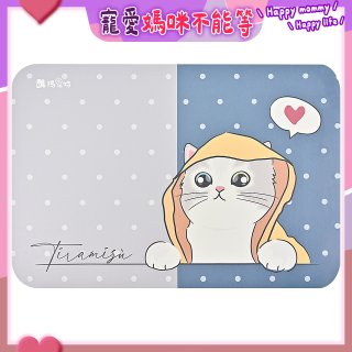 【瑪思特】頂級吸水地墊-貓咪系列 - 雨衣小貓