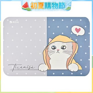 【瑪思特】頂級吸水地墊-貓咪系列 - 雨衣小貓