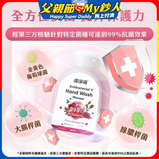 清淨海 玫瑰抗菌洗手慕斯-補充瓶