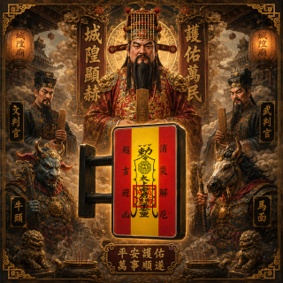 486文創 平安符 磁吸燈箱 (特請城隍爺加持)