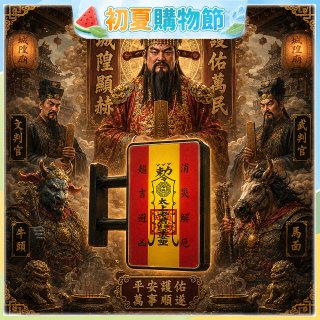 486文創 平安符 磁吸燈箱 (特請城隍爺加持)