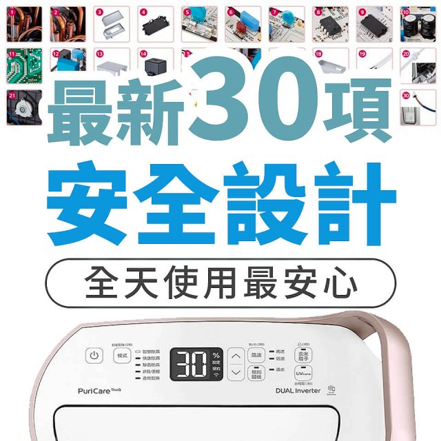 【母親節下殺加碼送】486xLG獨家 第5代 PuriCare™ WiFi雙變頻除濕機UV消毒版-玫瑰金/19公升 MD191QGE0