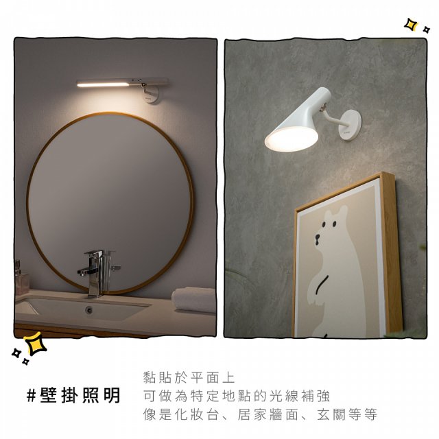 【KINYO】卡卡燈-雙燈全配組｜一秒磁吸、創新照明 (PLED-4647)