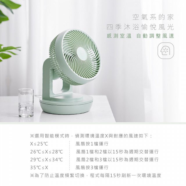  【KINYO】美型3D智能溫控9吋循環扇(CCF-8770)
