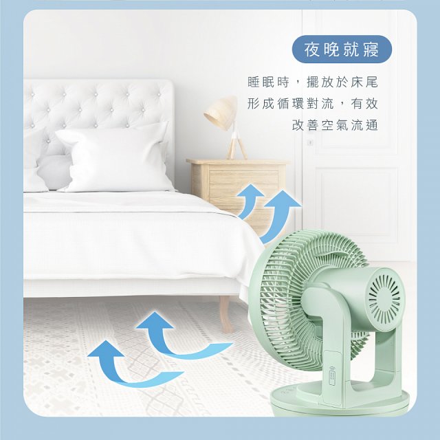  【KINYO】美型3D智能溫控9吋循環扇(CCF-8770)
