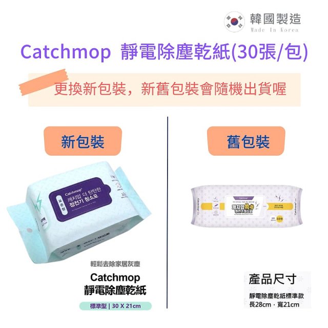韓國Catchmop 輕巧平板拖把居家4件組