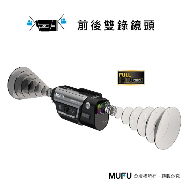 MUFU 機車行車記錄器 V30P好神機【贈64GB記憶卡+專用收納盒】
