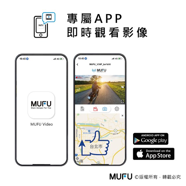 MUFU 機車行車記錄器 V30P好神機【贈64GB記憶卡+專用收納盒】
