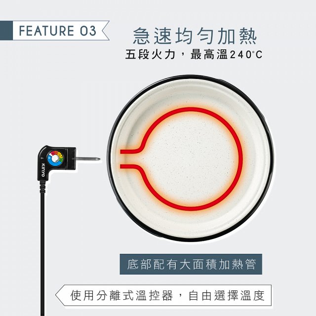 【KINYO】麥飯石電烤盤37cm (BP-069)