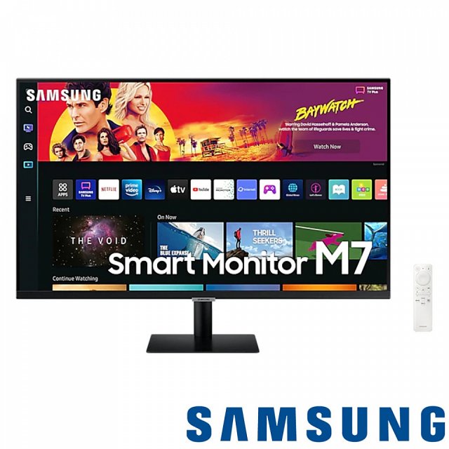 限時獨家活動【SAMSUNG 三星】M7｜32吋(黑色) 4K 智慧聯網螢幕- S32BM702UC(VA/4K/內建喇叭)-12期分期