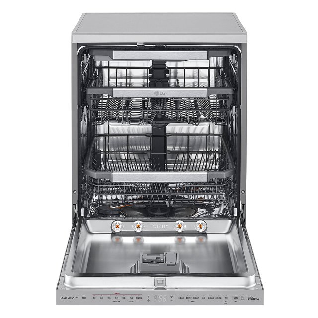 【登錄送微波爐+3000元】LG 14人份 QuadWash™ Steam 蒸氣洗碗機－消光銀 (DFB335HS)