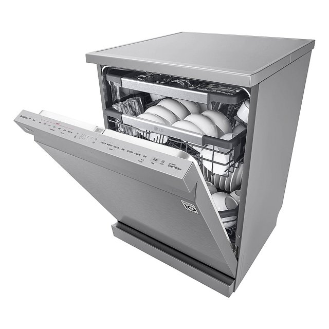 【登錄送微波爐+3000元】LG 14人份 QuadWash™ Steam 蒸氣洗碗機－消光銀 (DFB335HS)
