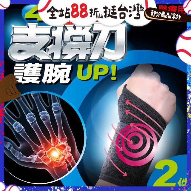 【muva】遠紅外線專業支撐護腕2入組