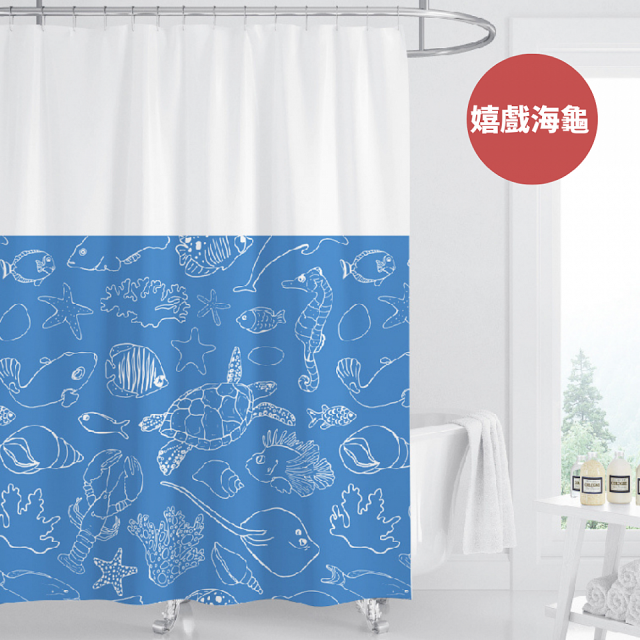 【窩在家All In Home】文創浴簾-動物系列-180*180cm（6款可選）