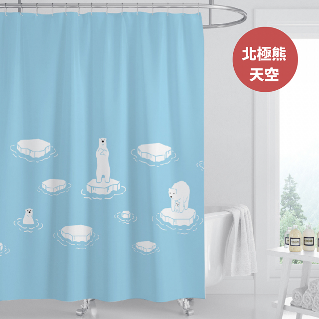 【窩在家All In Home】文創浴簾-動物系列-180*180cm（6款可選）