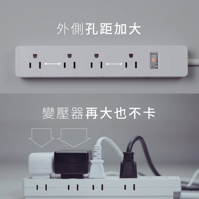 【KINYO】1開8三向出線3P延長線 (NSD-318)