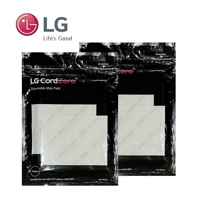 LG原廠 掃地機器人 拋棄式濕拖布 2包組 (共20片)  V-HITMOPPAD