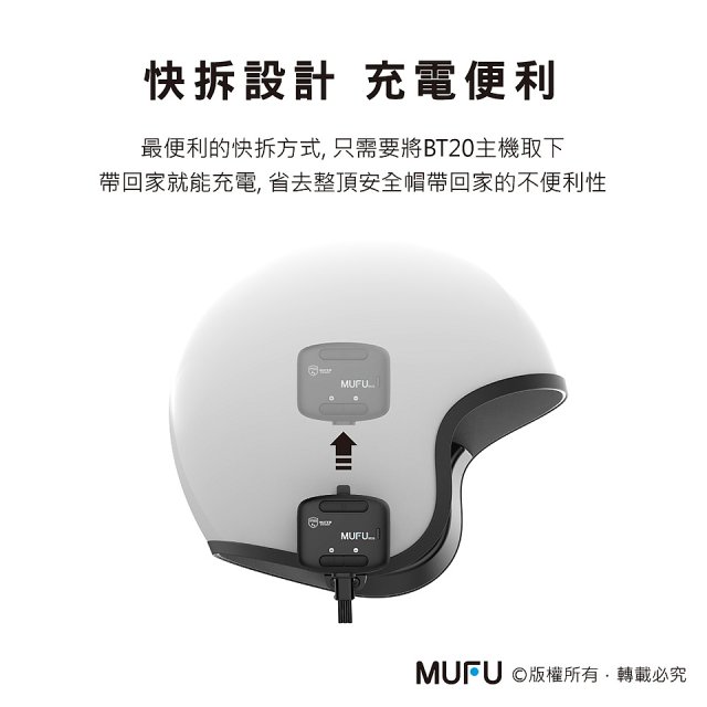 MUFU 安全帽藍牙耳機BT20享樂機