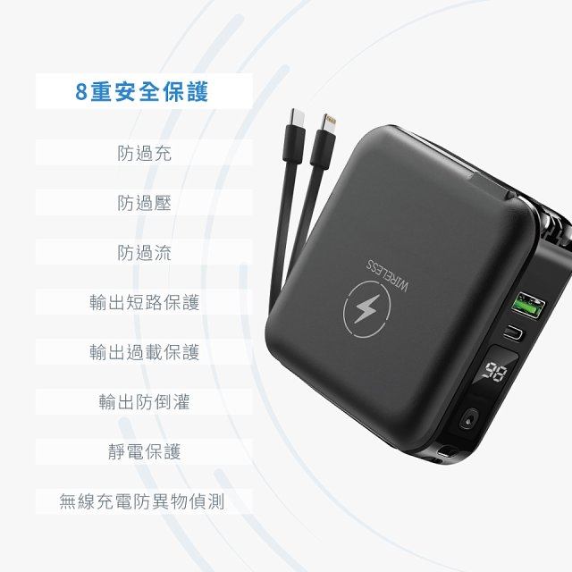 【KINYO】12000mAh 7in1雙線萬用充行動電源 (KPB-2650)