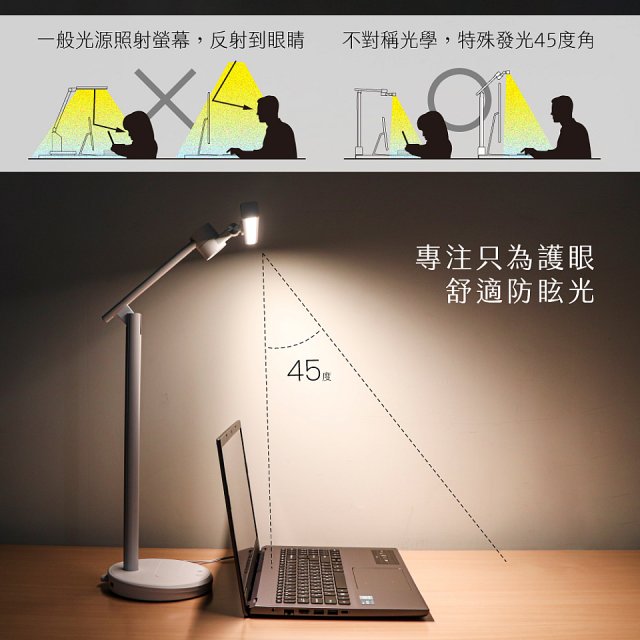 【KINYO】護眼檯燈 40cm (PLED-7183)