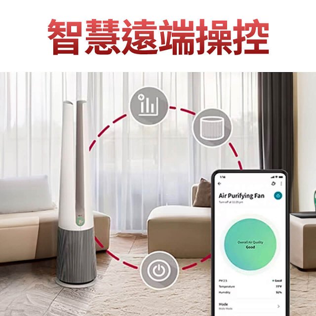 【母親節下殺加碼送】LG 三合一涼暖風扇UV抑菌空氣清淨機Hit經典版－奶茶棕 (FS151PCJ0)