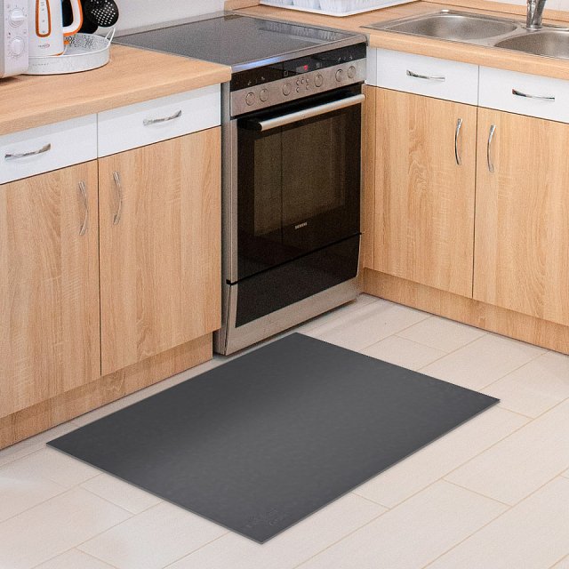 【rubber anne】30秒瞬吸 軟式珪藻土廚房吸水地墊 直角款(75x50cm)